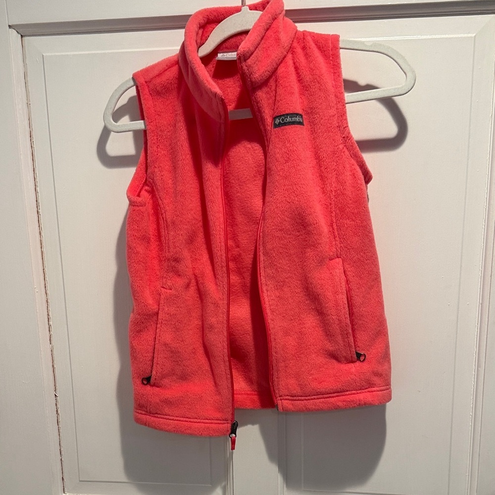 Columbia Bright Coral Sleeveless Fleece Vest